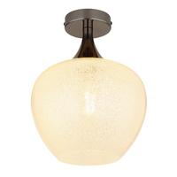 Deckenleuchte Maxy Klar/Schwarz max. 40 Watt - Klar/Schwarz, KONVENTIONELL, Glas/Metall (24/32cm) - Globo