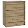 Kommode Cleo Eichefarben - Eichefarben/Grau, MODERN, Holzwerkstoff/Kunststoff (78,4/94,4/42cm) - Mömax