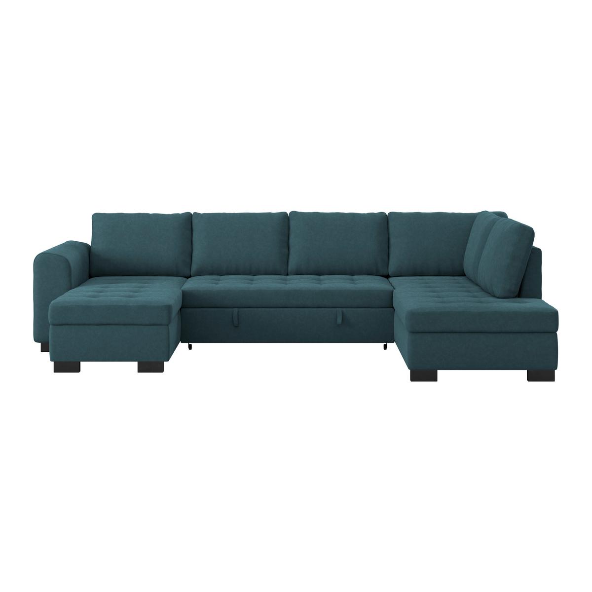 Kutna Garnitura Malte - siva/plava, Moderno, tekstil/plastika (155/305/178cm) - Luca Bessoni