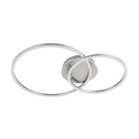 Deckenleuchte 75607 Palmaves 3 Silber/weiss - Weiss/Silberfarben, Basics, Kunststoff/Metall (39/55cm) - Eglo