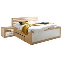 Posteljna Garnitura Fernando, Barva Hrasta, Bela, 180x200 - barve hrasta/bela, Konvencionalno (180/200cm) - MID.YOU