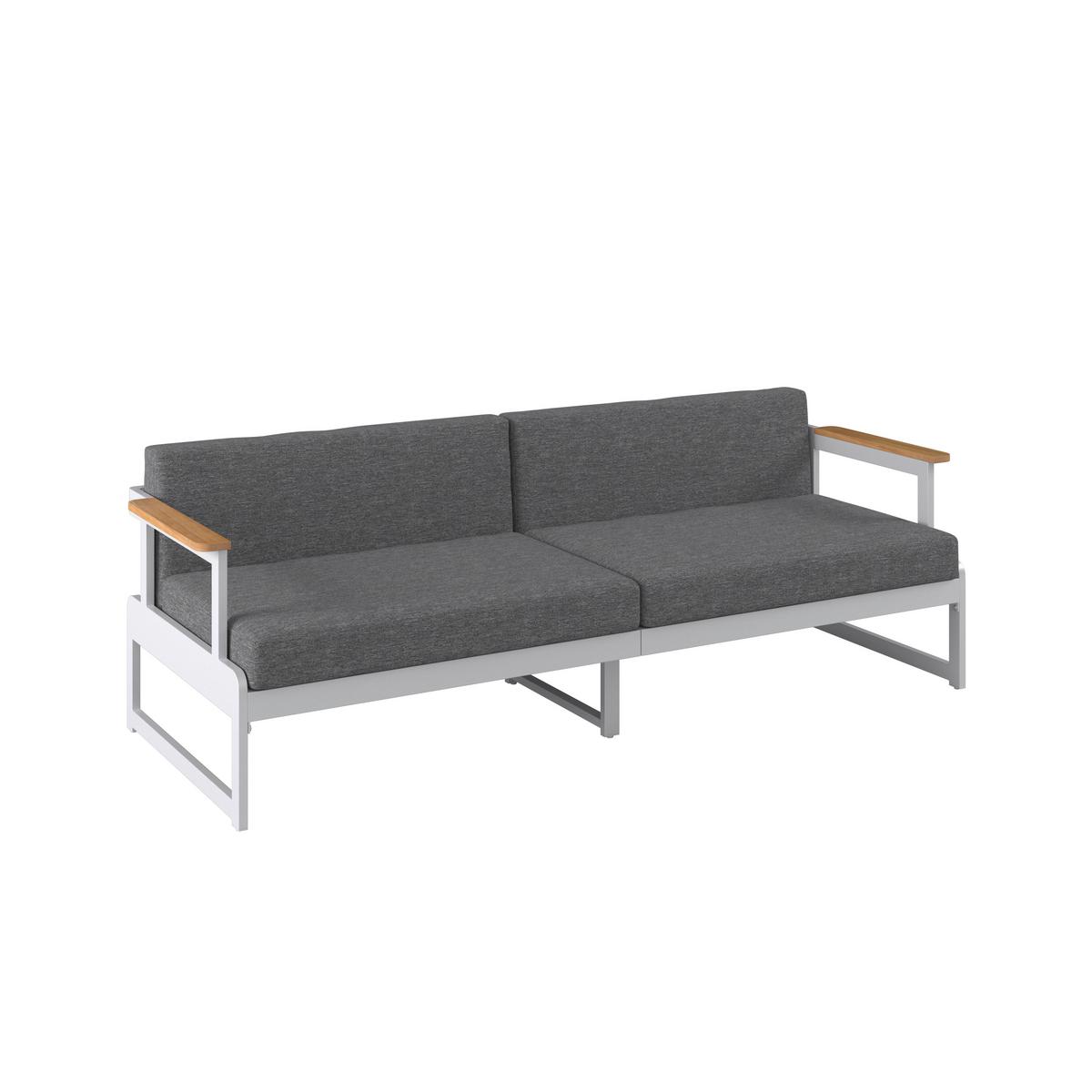 SOFA TARASOWA DESENZANO - biały/szary, Modern, metal/tkanina (192/57/73cm) - Ambia Garden
