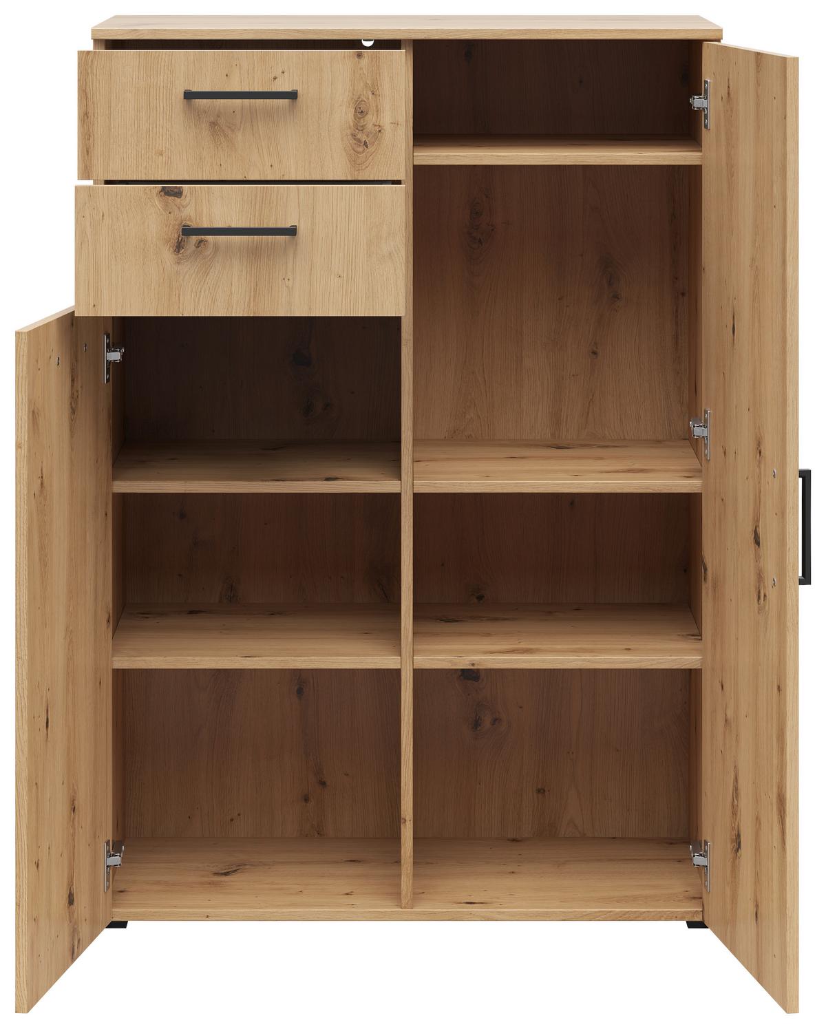 Komoda Multistauraum - črna/antracit, Moderno, umetna masa/leseni material (80/115/40cm) - Premium Living