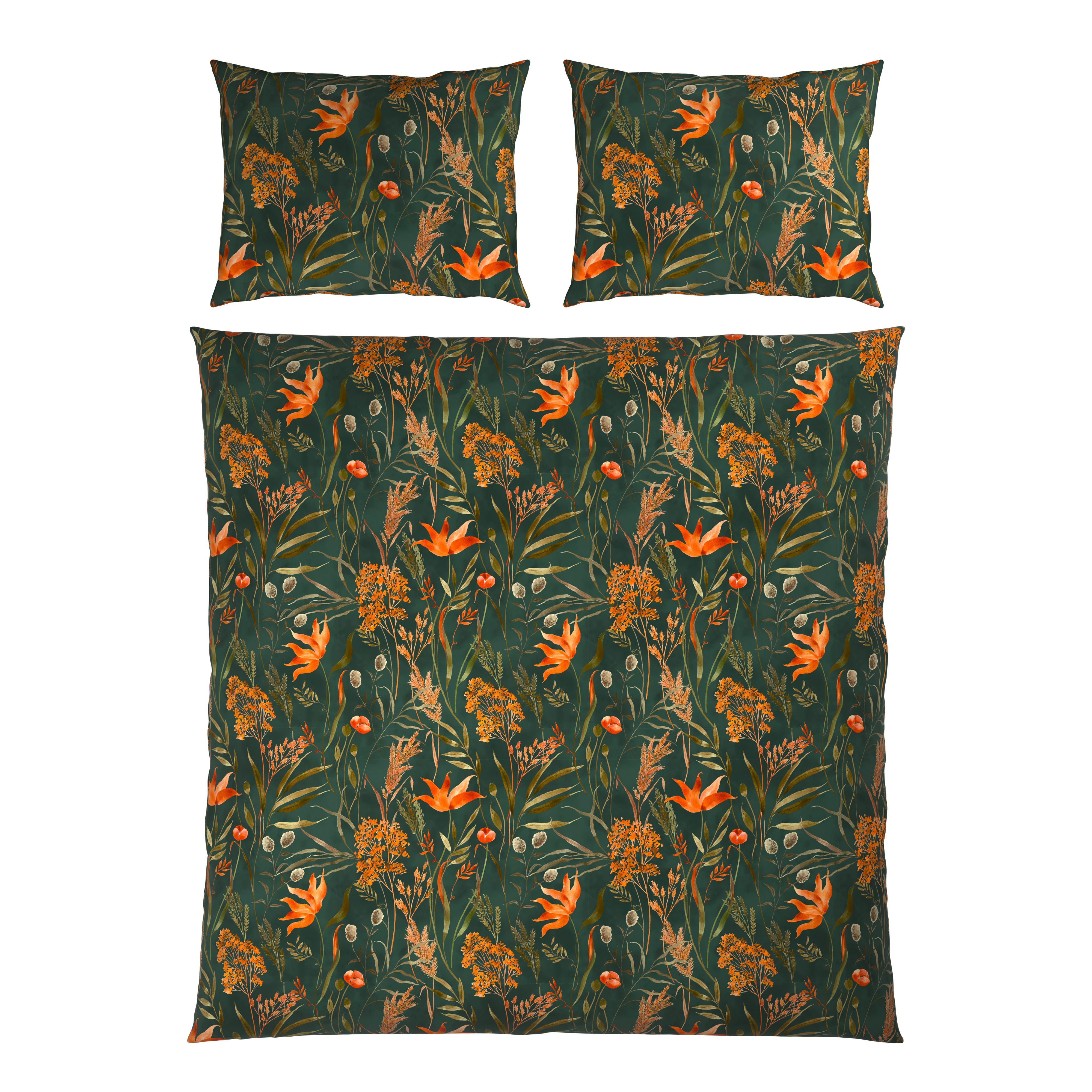 Lenjerie de pat Nora, cca. 200x220/2x50x70 cm - verde, Modern, textil (200/220cm) - Mömax
