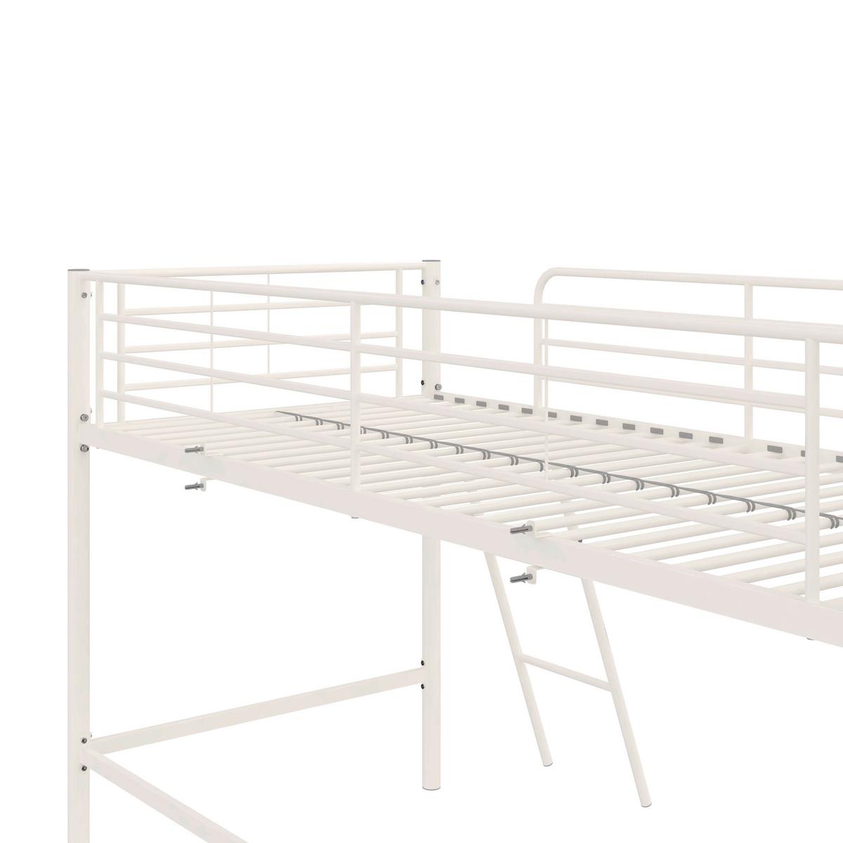 Hochbett Jodie Weiß - Weiß, Design, Metall (207/129/130cm) - MID.YOU