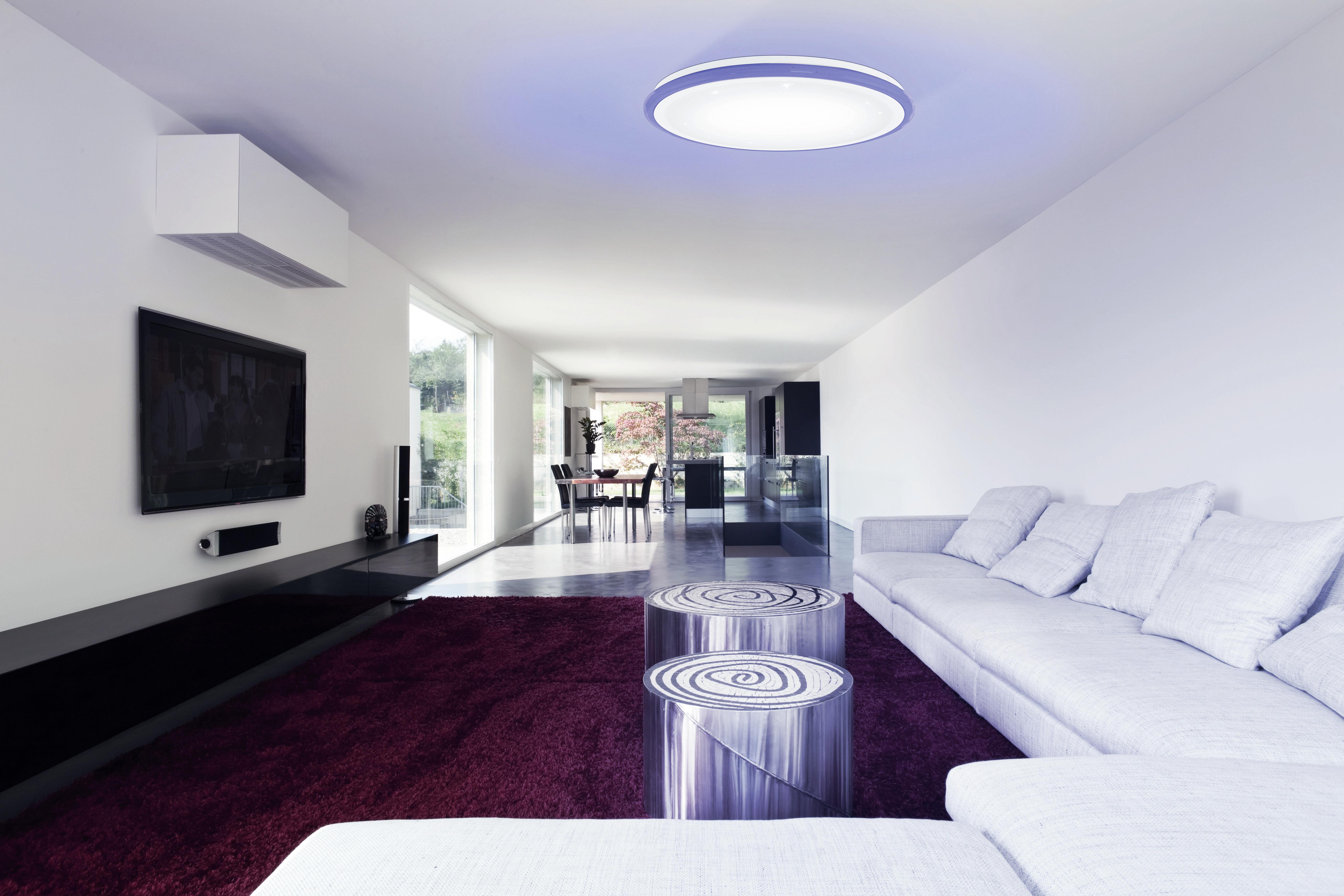 LED-Deckenleuchte Lipari max. 40 Watt - Weiss, Modern, Kunststoff/Metall (59,5/7,5cm) - Eglo