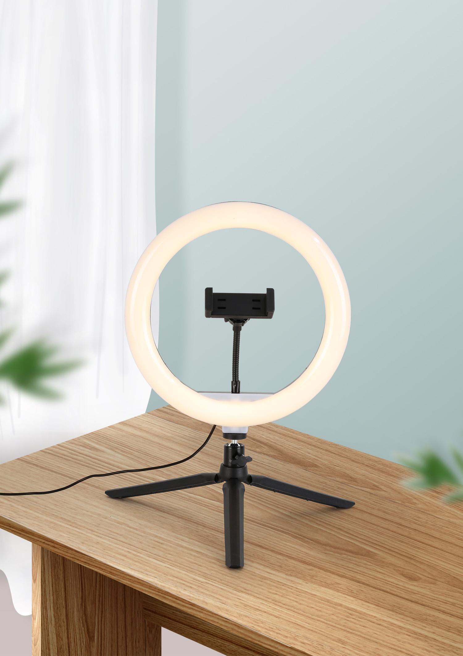 LED-RINGLAMPA TOFO - svart, Modern, metall/plast (24,5/38cm) - Mömax