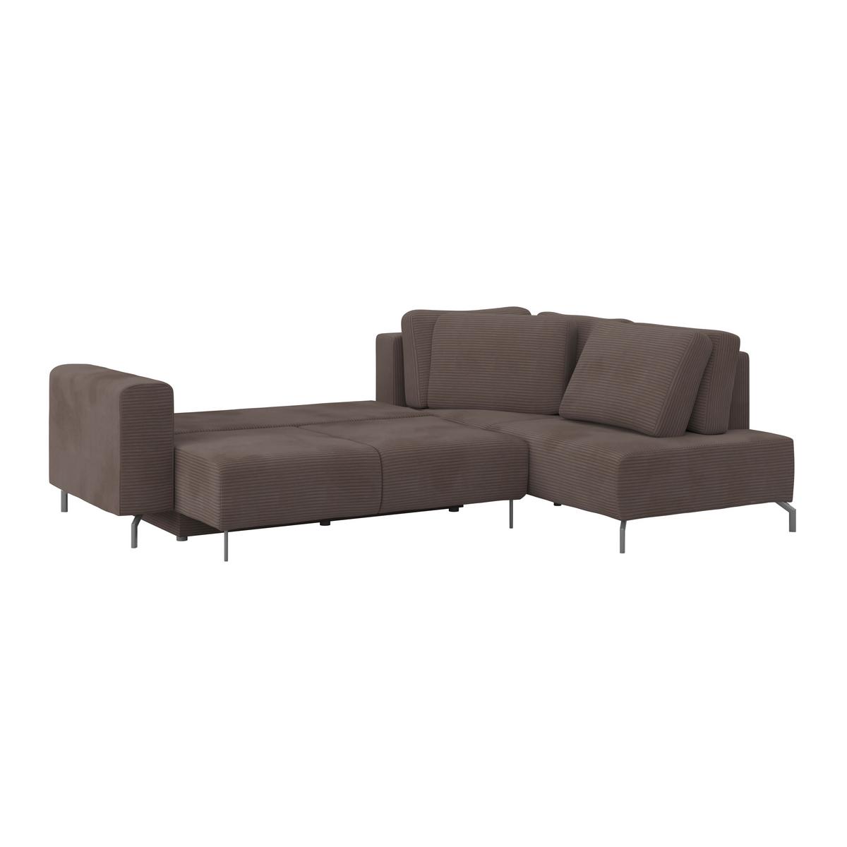 Colțar VENI - maro, Modern, textil (272/210cm) - Modern Living