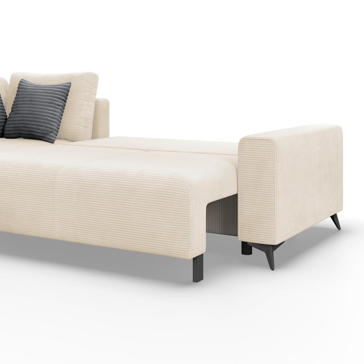 Canapea modulara VIKTOR - crem, Modern, textil (212/270cm) - Modern Living