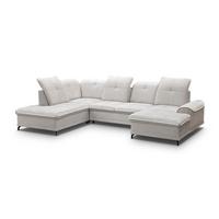 Canapea modulara YOKO - gri deschis, Modern, textil (235/347/183cm) - Luca Bessoni