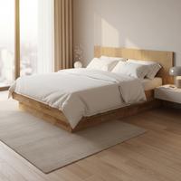 Bett Duna ca. 180x200 cm Eiche Echtholz - Eichefarben, Modern, Holz (180/200cm) - Bessagi Home