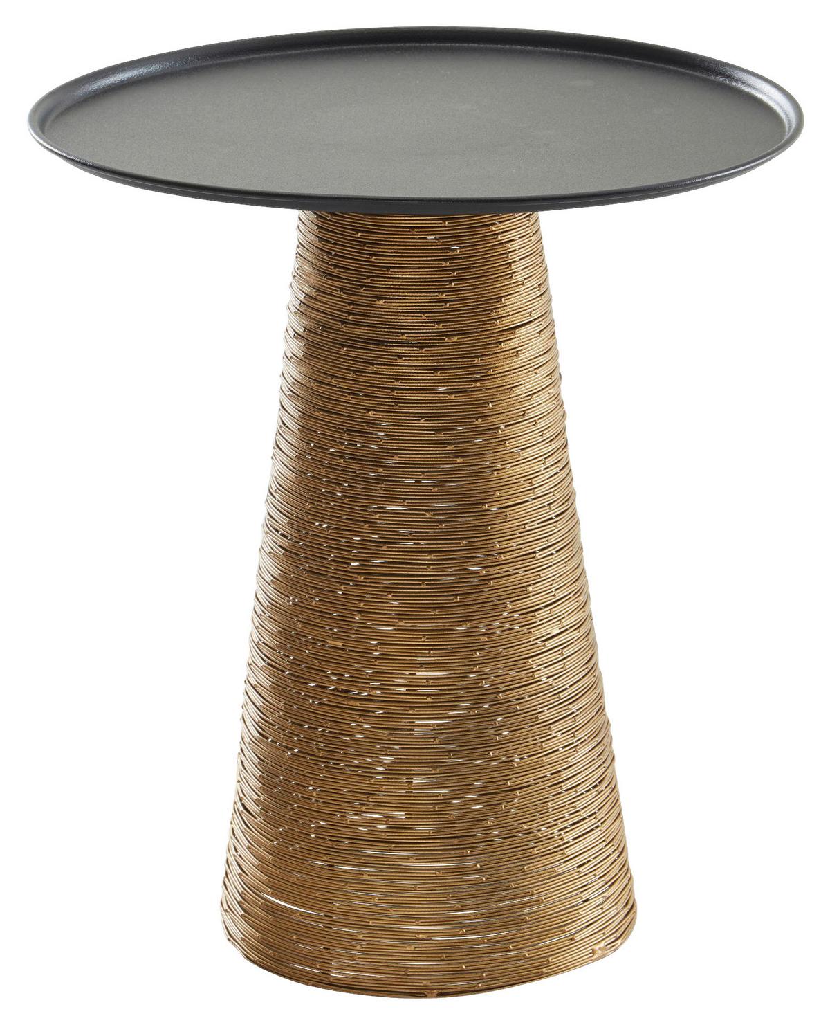 Mizica Wohnling - zlate barve, Design, kovina (40/40/45cm) - MID.YOU