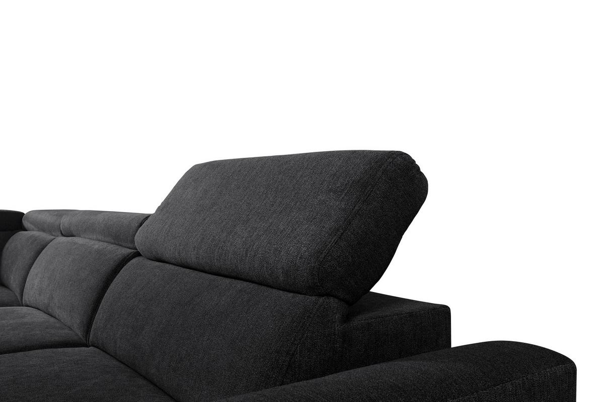 Kutna Garnitura Lapis - crna, Konvencionalno, tekstil/metal (217/255cm) - Modern Living