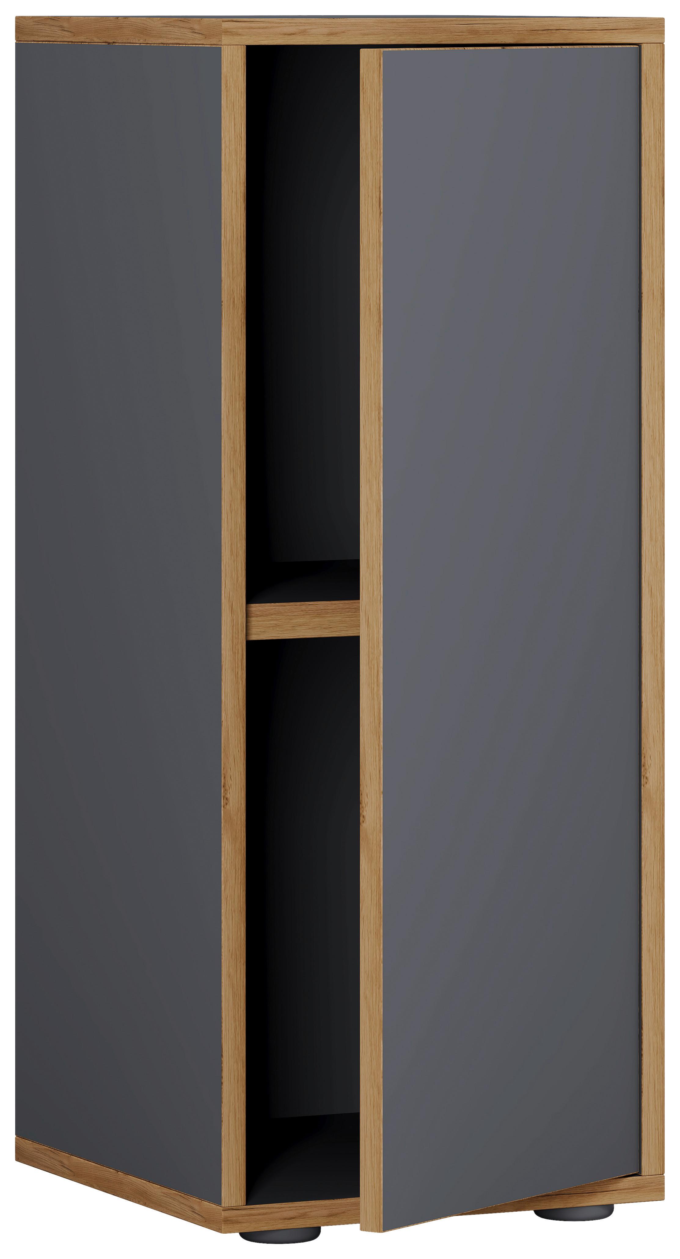 Arhivska Omara Salia B30, Antracit, Barva Hrasta - medeni hrast/antracit, Design, leseni material (30/74/33cm) - MID.YOU