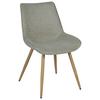 STOL LOU - ljusgrön/ekfärgad, Modern, metall/trä (52/84/60cm) - Mömax