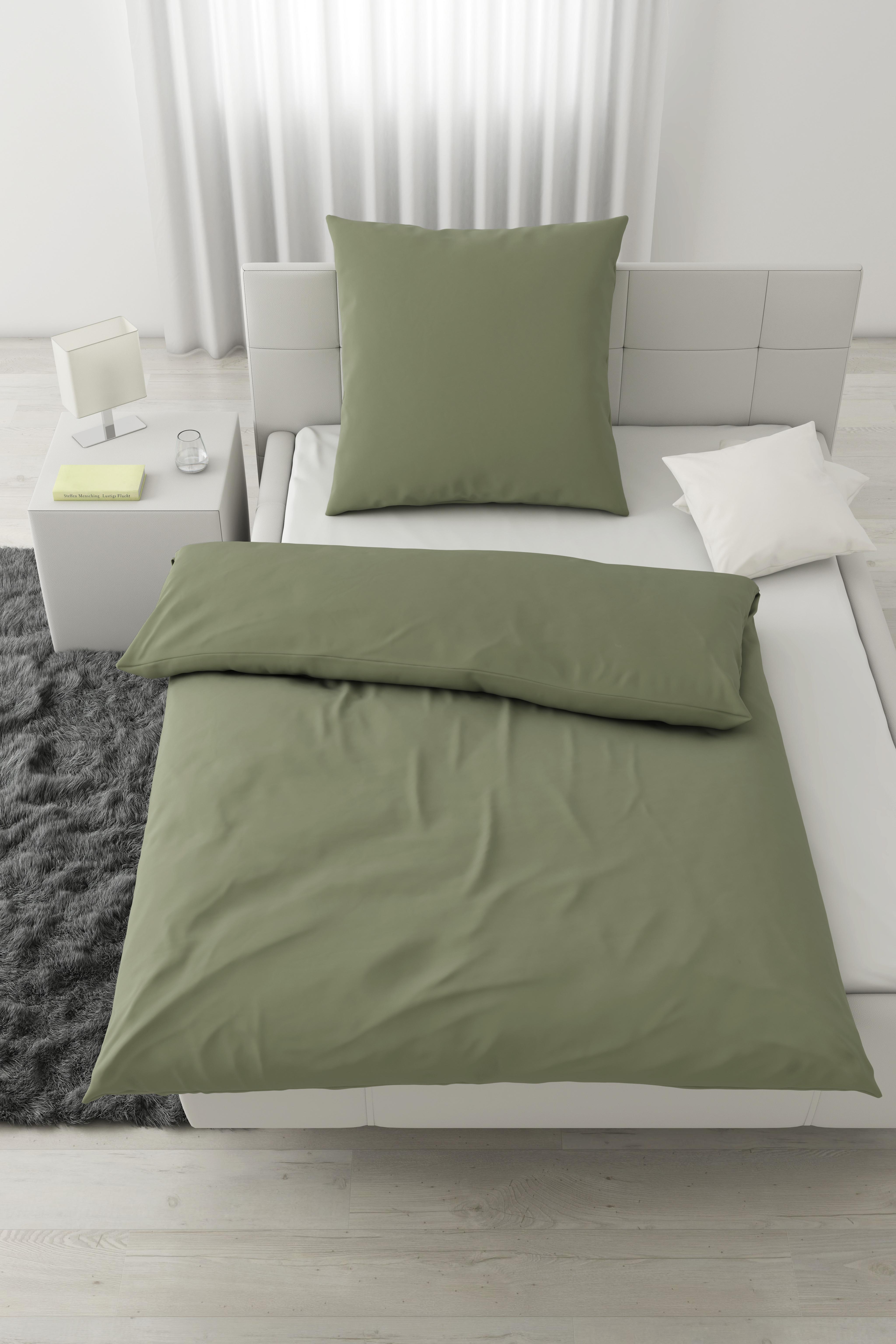 Bettwäsche Iris in Grün ca. 135x200cm - Grün, MODERN, Textil (135/200cm) - Modern Living