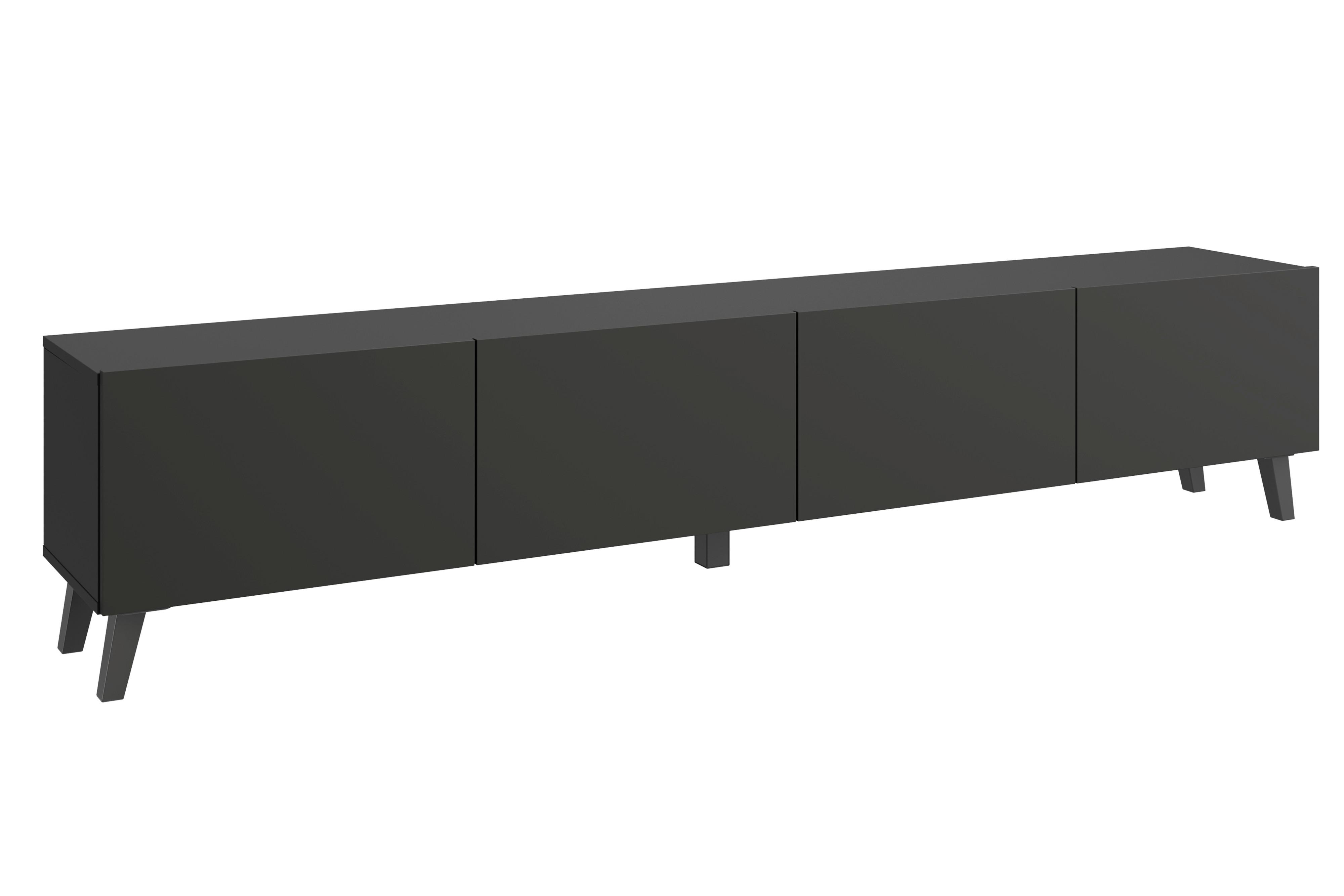 Lowboard Phuket Schwarz - Schwarz, Design, Holzwerkstoff/Kunststoff (190/40/32cm) - P & B