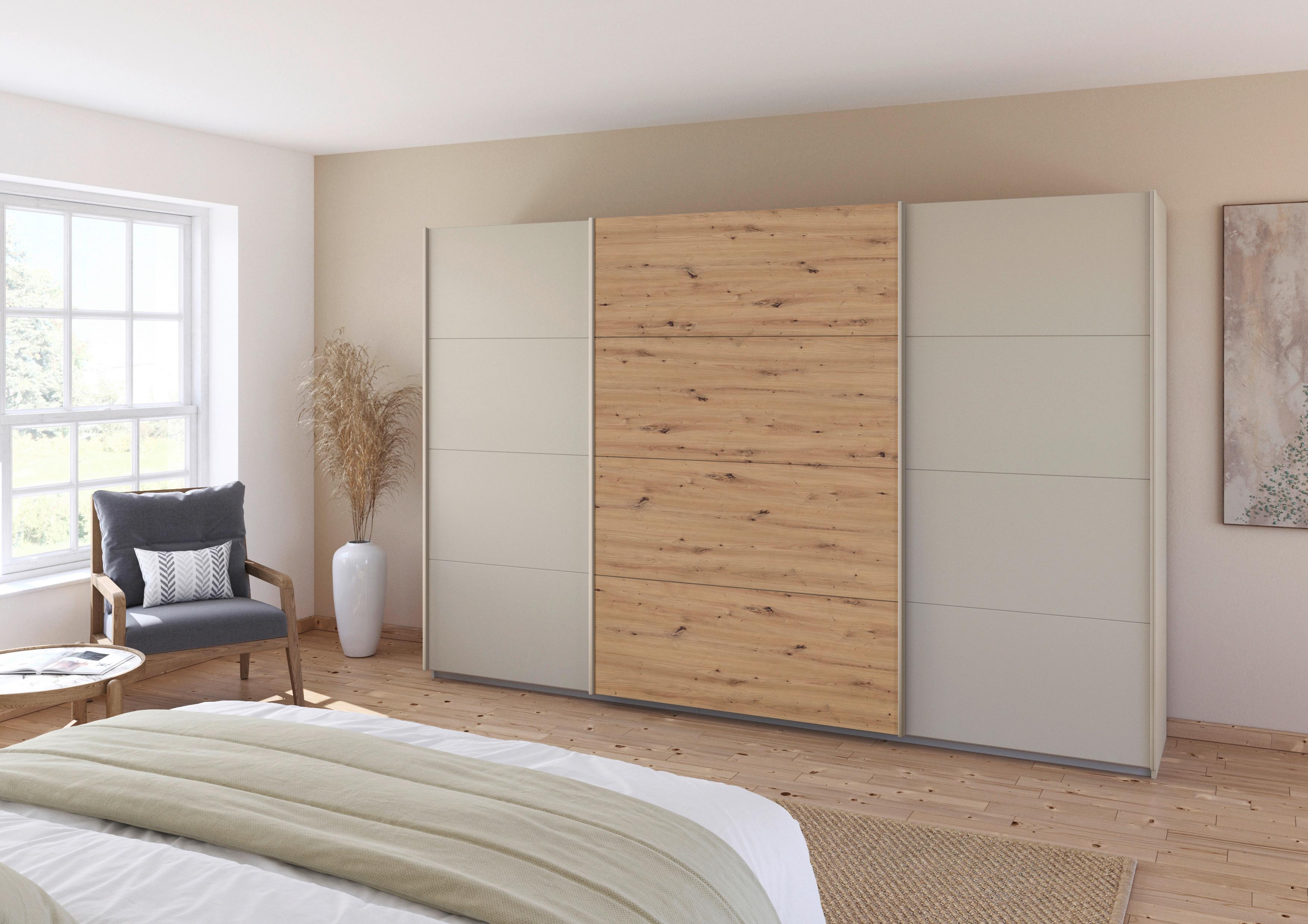 Ormar S Kliznim Vratima Feldkirch - hrast Artisan/boje šampanjca, Trend, drvni materijal/metal (315/229/61cm) - Modern Living