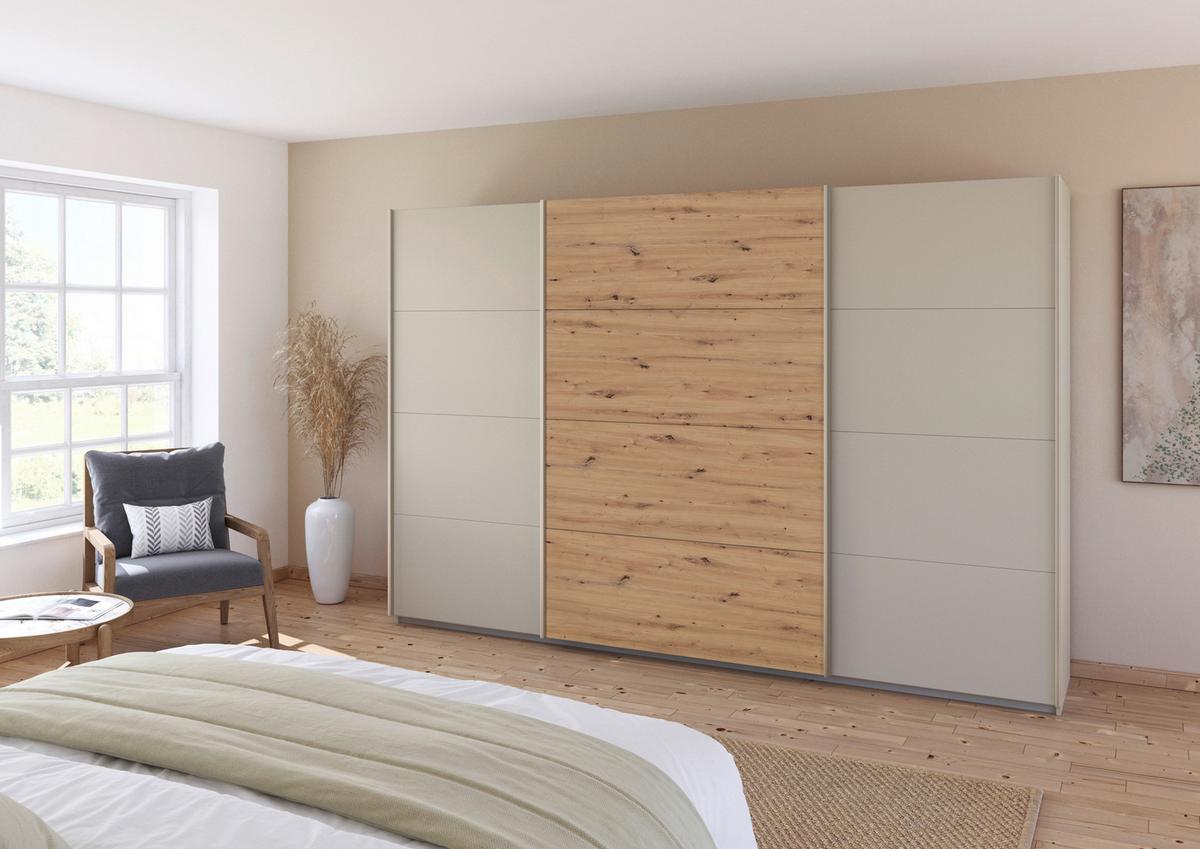 Ormar S Kliznim Vratima Feldkirch - hrast Artisan/boje šampanjca, Trend, drvni materijal/metal (315/229/61cm) - Modern Living