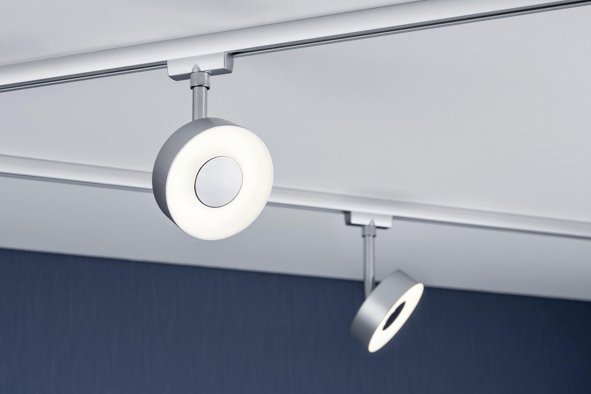 Schienensystem-Strahler Spot Circle max. 5 Watt - Chromfarben, Basics, Kunststoff/Metall (9,8/14,7/5cm) - Paulmann