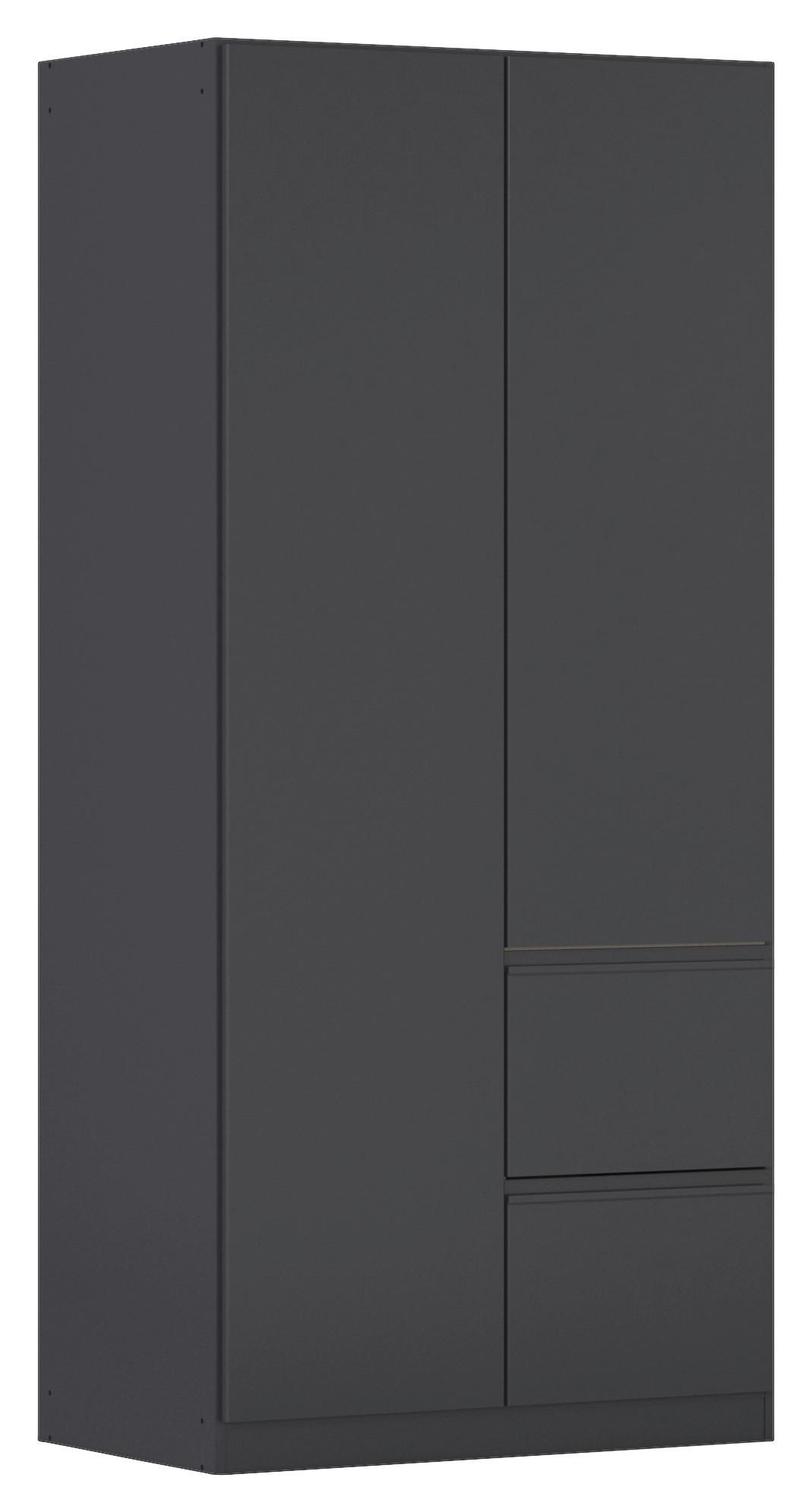 Drehtürenschrank COSTA ca.91x197x54cm Schwarz - Grau, MODERN, Holzwerkstoff (91/197/54cm) - Rauch Möbel