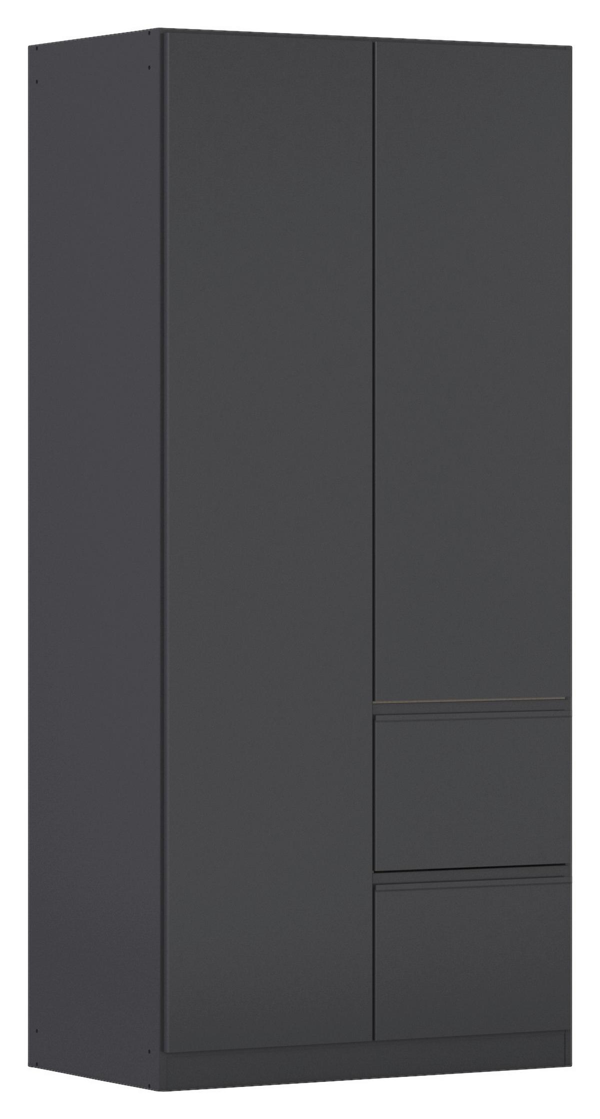 Drehtürenschrank COSTA ca.91x197x54cm Schwarz - Grau, MODERN, Holzwerkstoff (91/197/54cm) - Rauch Möbel