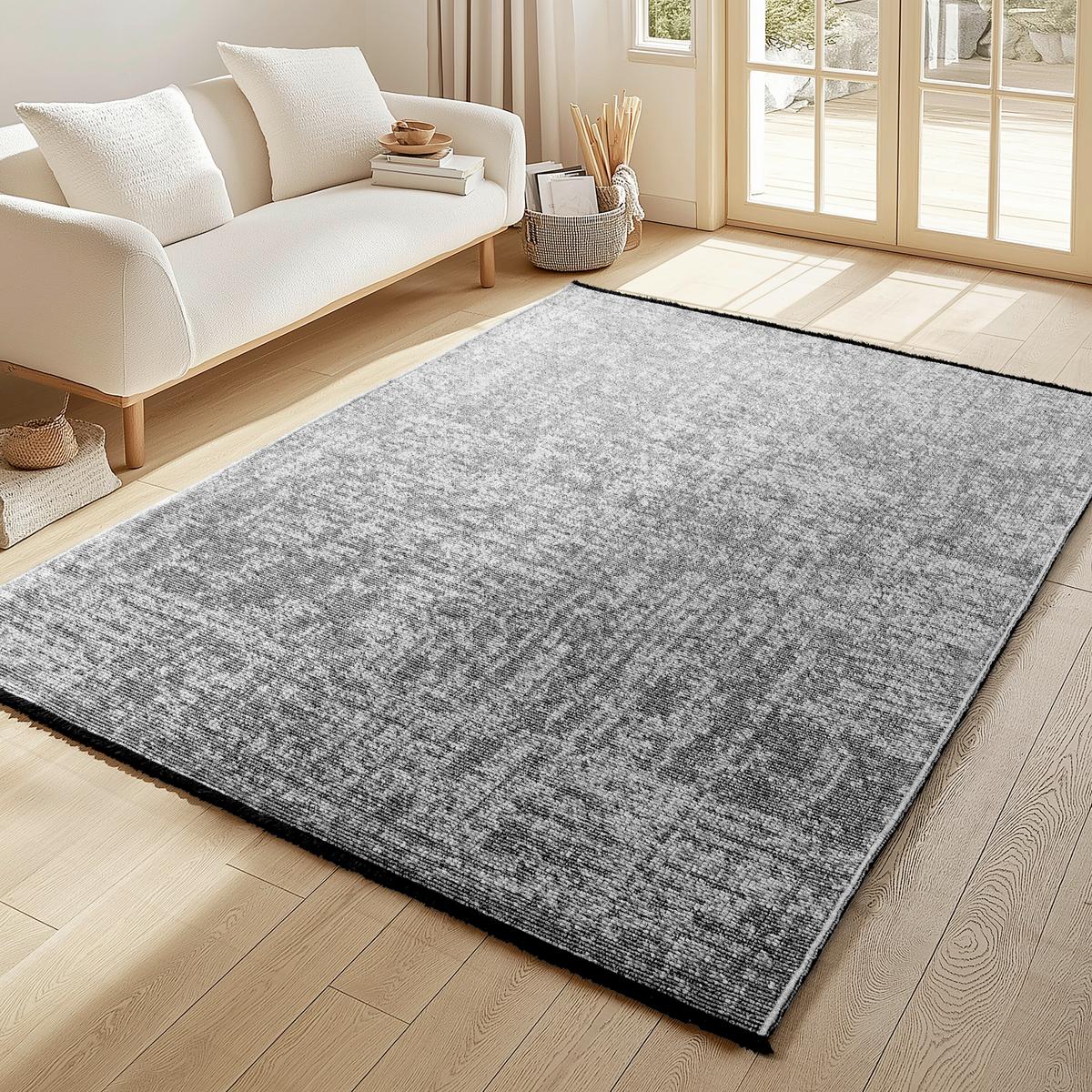 Ravno Tkana Preproga Space, Siva, 240x340cm - siva, Basics, tekstil (240/340cm) - Novel