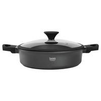 Serpenyő Átm.: Kb. 28cm Black Line - fekete/átlátszó, Konventionell, műanyag/Üveg (28/7,5cm) - Gourmesto