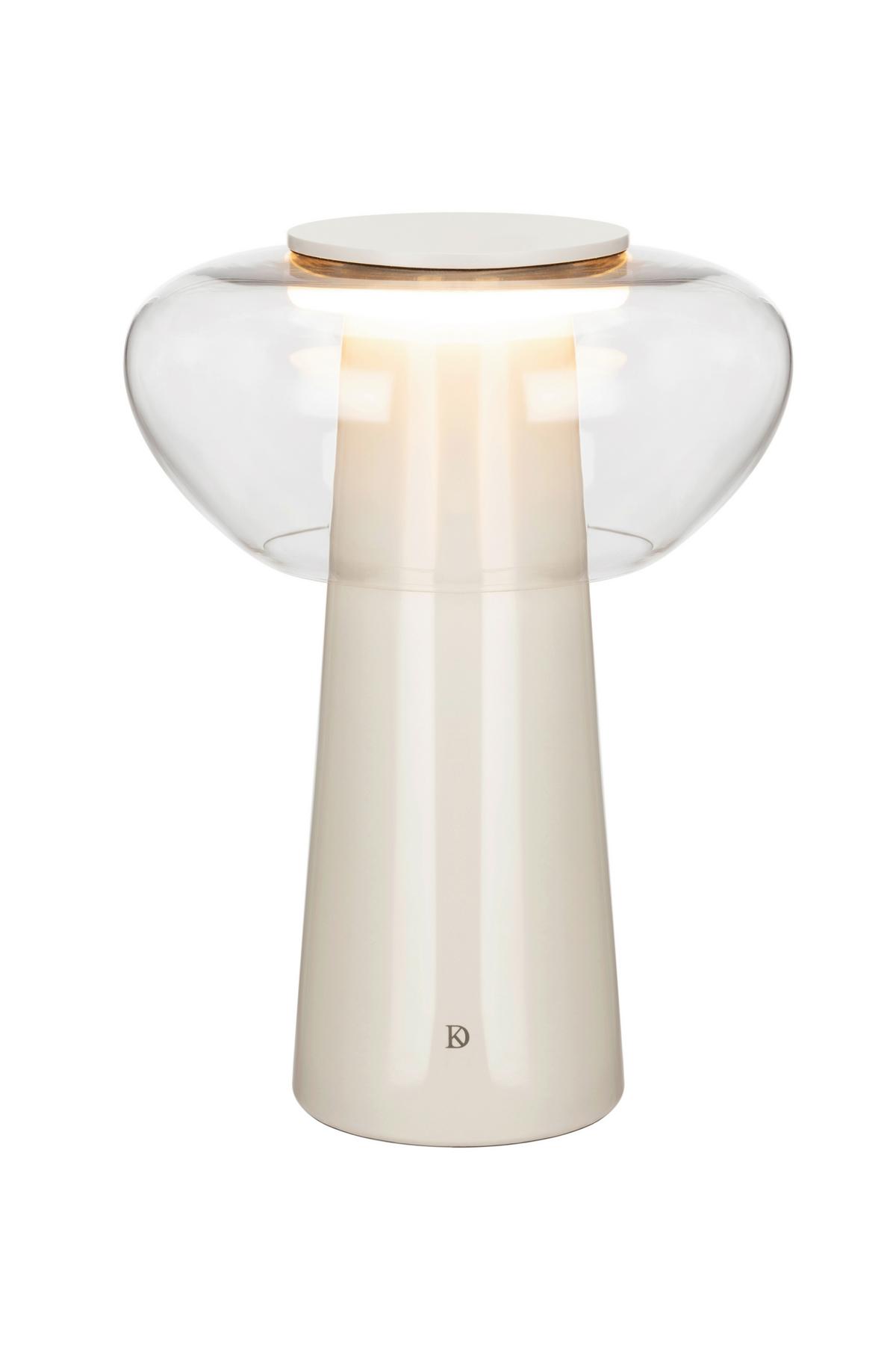 LAMPA STOŁOWA LED DAJA *DK* - szary, Design, metal/szkło (28/38,4cm) - Dieter Knoll