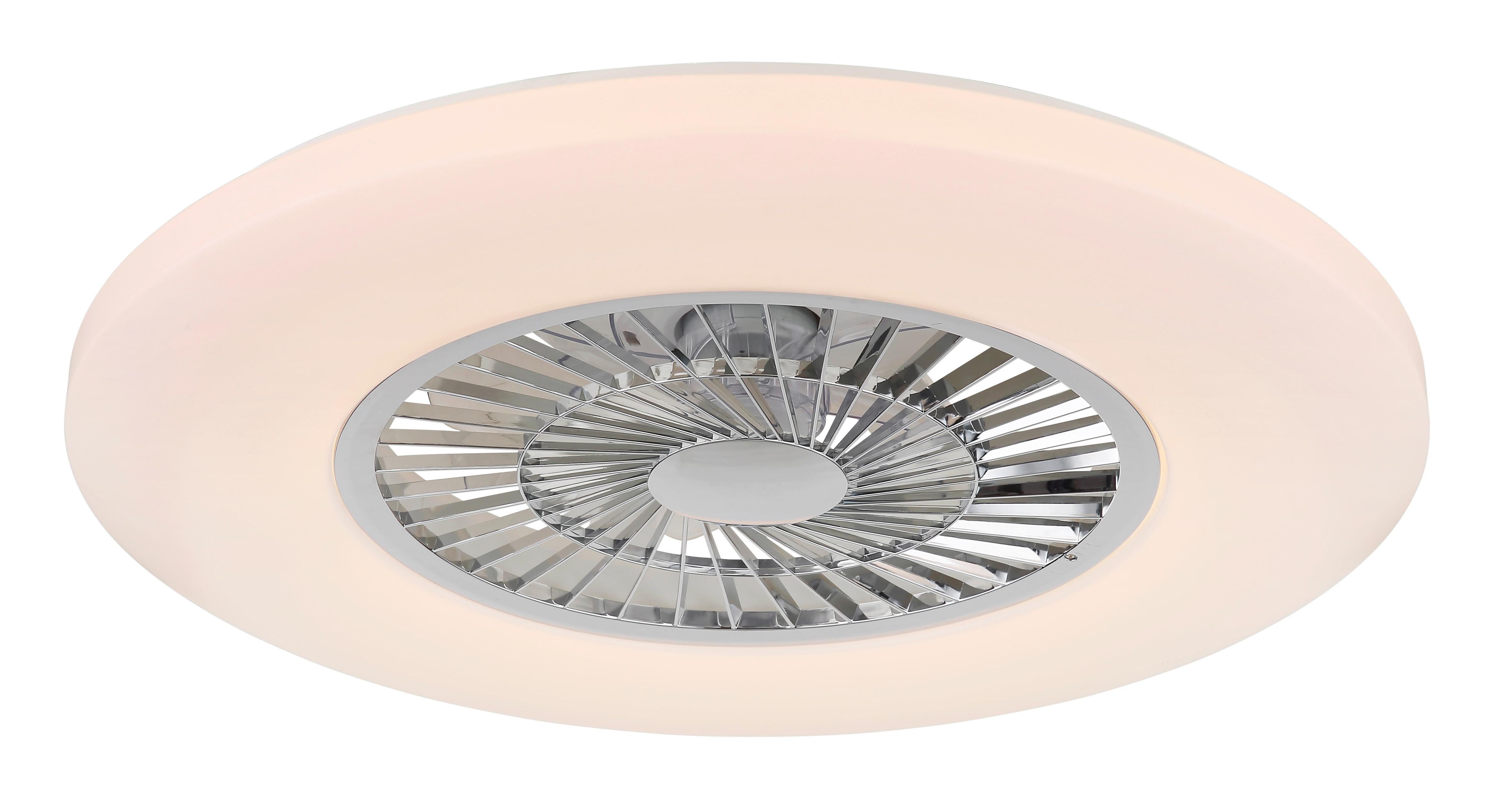 Stropni Ventilator Alva - bijela/prozirno, Basics, plastika (59,5/15,4cm) - Globo