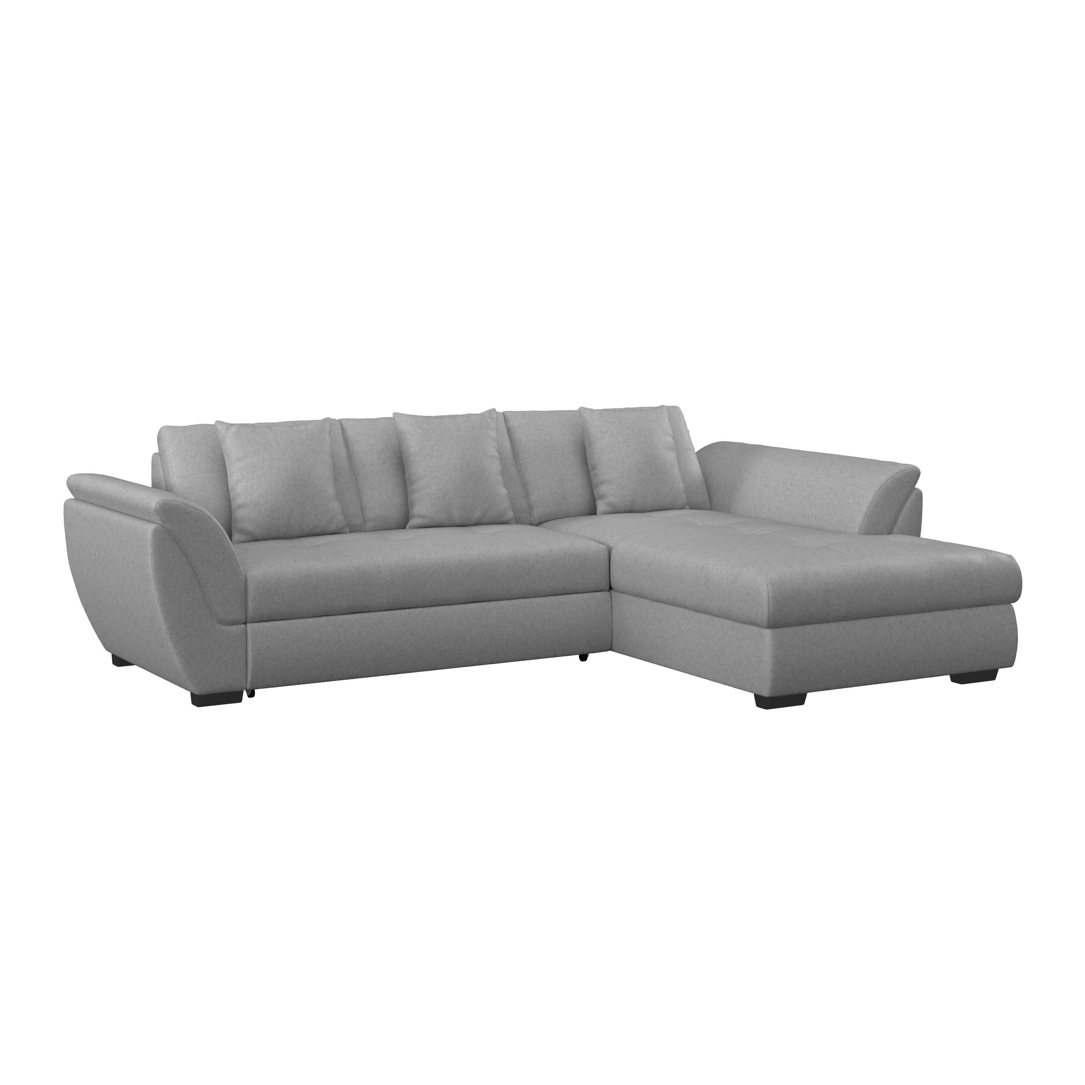 Kutna Garnitura Berisso - siva/crna, Design, tekstil/plastika (278/187cm) - Ondega