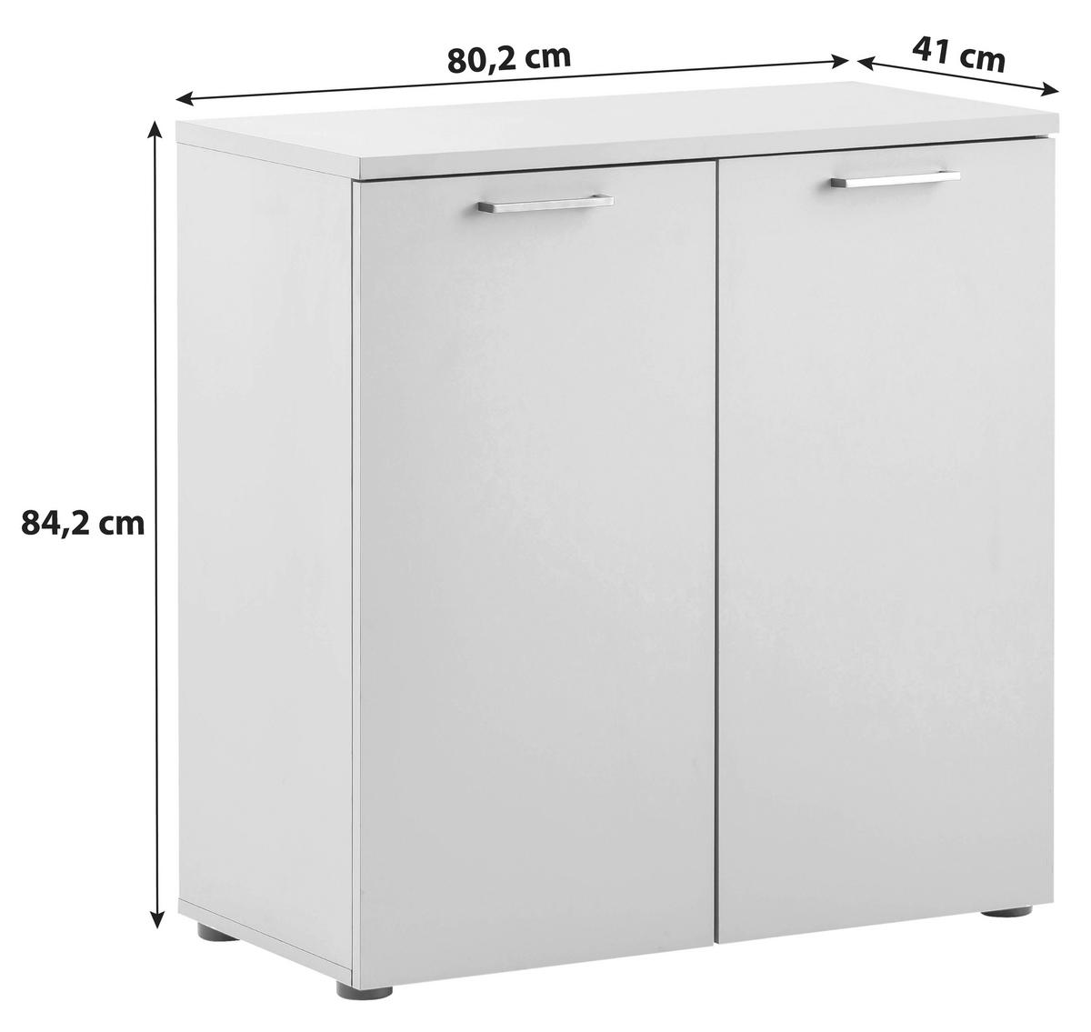 Aktenschrank Serie 1500 Schwarz - Anthrazit, KONVENTIONELL, Holzwerkstoff (80,2/84,2/41cm) - MID.YOU