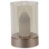LED-DEKOLEUCHTE FLAMMI - Chromfarben/Champagner, MODERN, Glas/Kunststoff (8,5/13cm) - Mömax