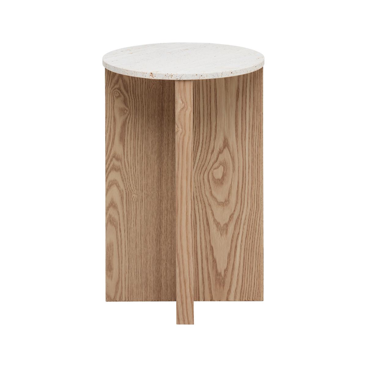 Masă auxiliară MATERA -TREND - culoare natur, Modern, piatră/material pe bază de lemn (34/54cm) - Premium Living