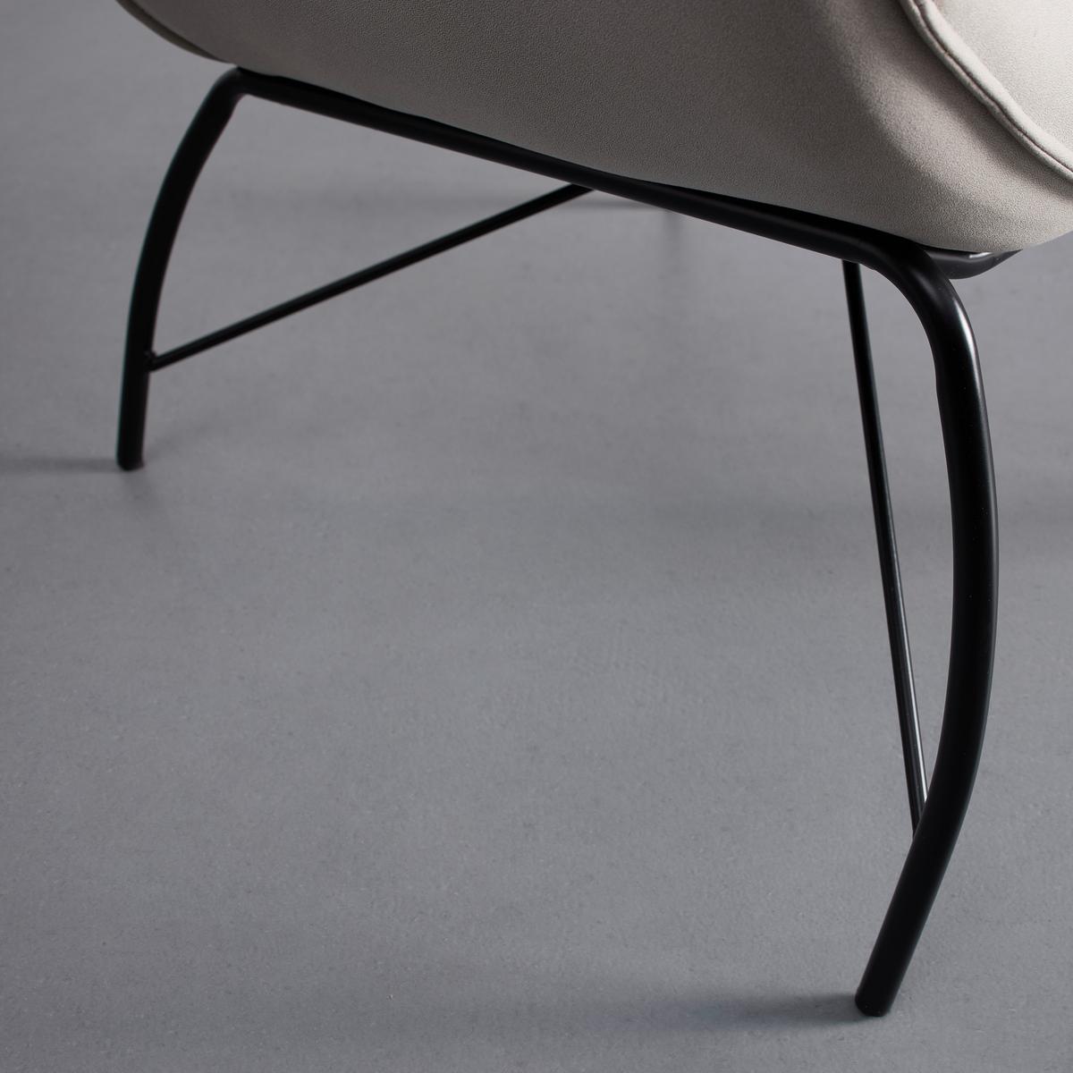 Sessel Robin ca. 72x78 cm hellgrau - Hellgrau/Schwarz, MODERN, Textil/Metall (72/78/81cm) - Bessagi Home