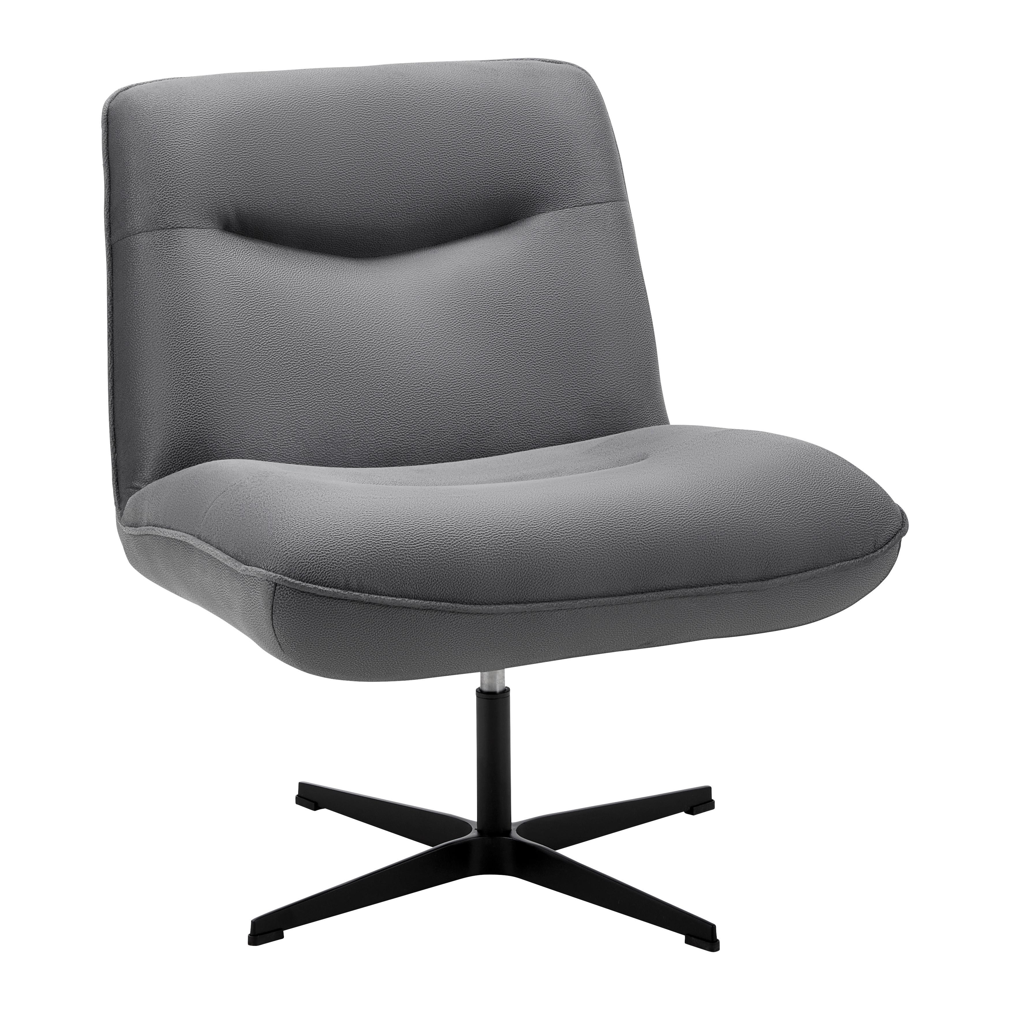 Sessel Selena Grau Samt - Schwarz/Grau, MODERN, Holz/Textil (73/87/79cm) - Bessagi Home