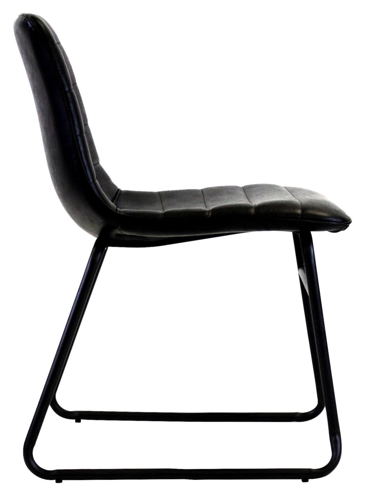STUHL-SET MILAN - Schwarz, KONVENTIONELL, Kunststoff/Textil (48/77/56cm) - MID.YOU