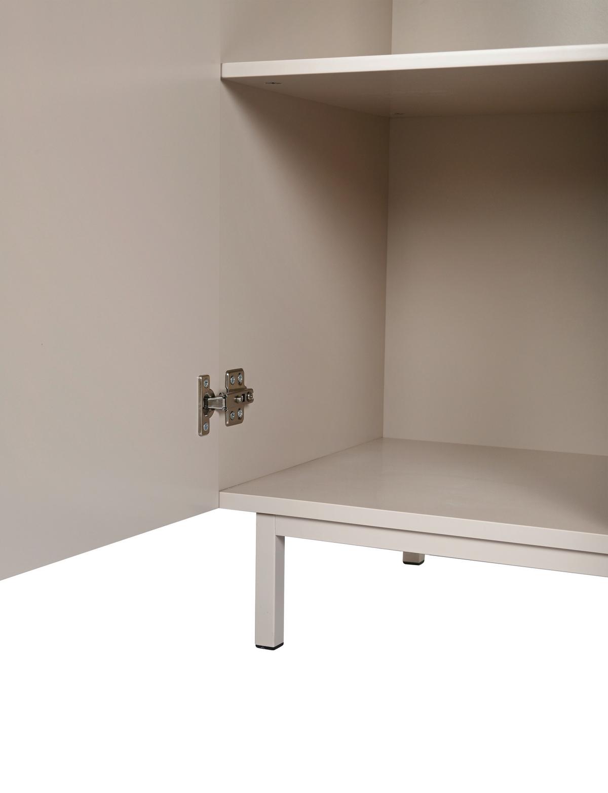 KOMODA SZEROKA SZYMON - beżowy/kaszmir, Design, materiał drewnopochodny/metal (160/89/40cm) - Livetastic