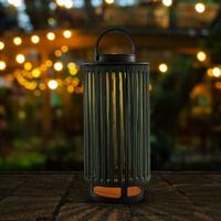 Solarleuchte Madonna Grün Solar Schnurgeflecht - Grün, MODERN, Textil/Metall (22/45/22cm) - Bessagi Garden