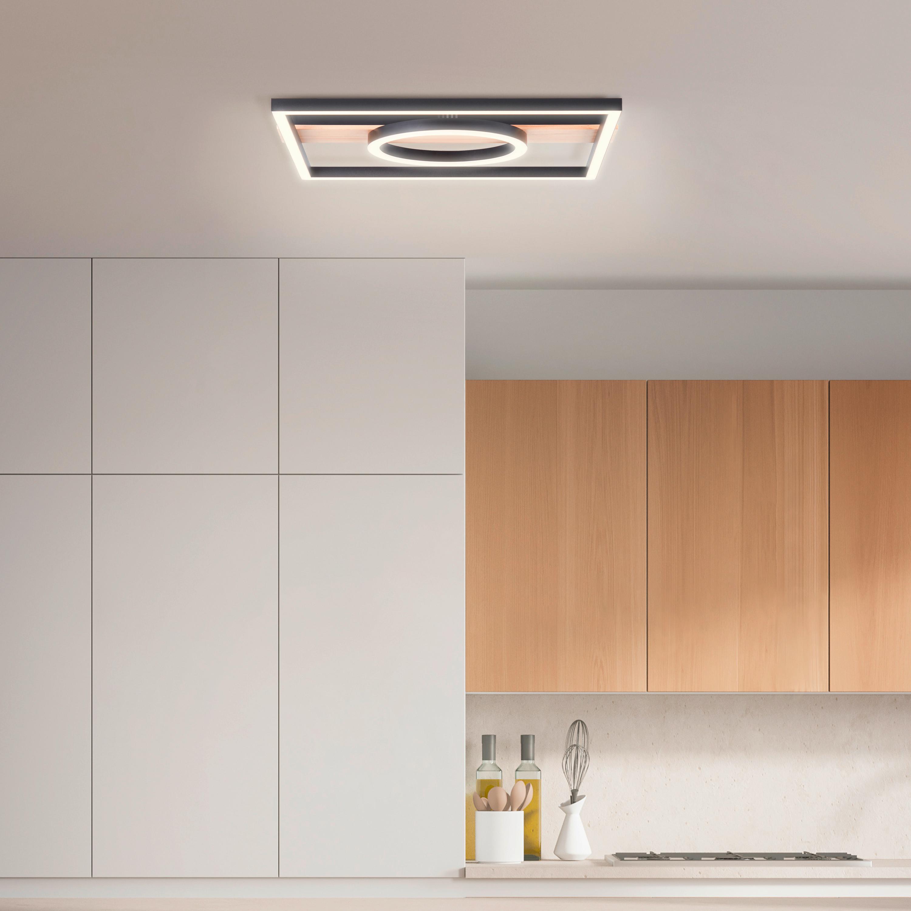 LED-Paneel Maureen Braun/Schwarz max. 24 Watt - Schwarz/Braun, Design, Holz/Kunststoff (5/42/40cm) - Brilliant