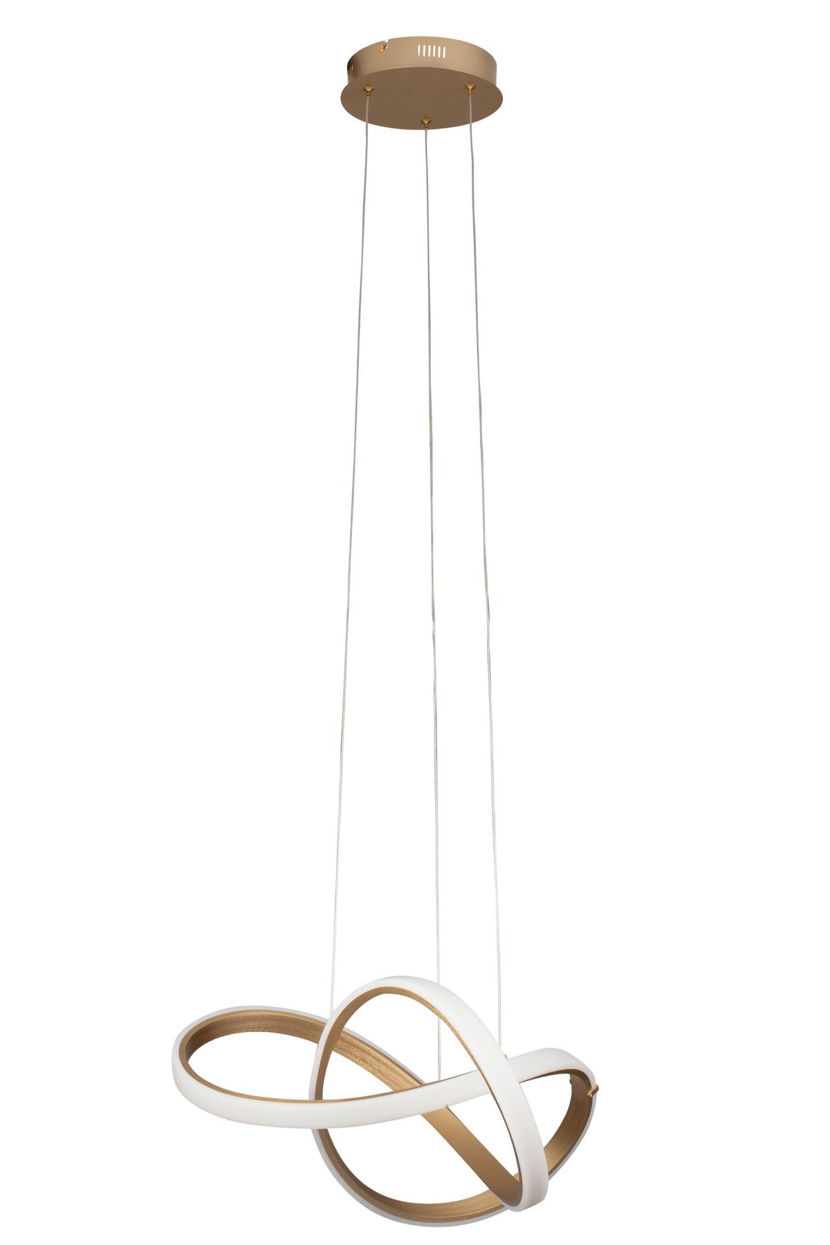 LAMPA WISZĄCA LED INDIGO - kolor złoty, Design, tworzywo sztuczne/metal (55cm) - Dieter Knoll