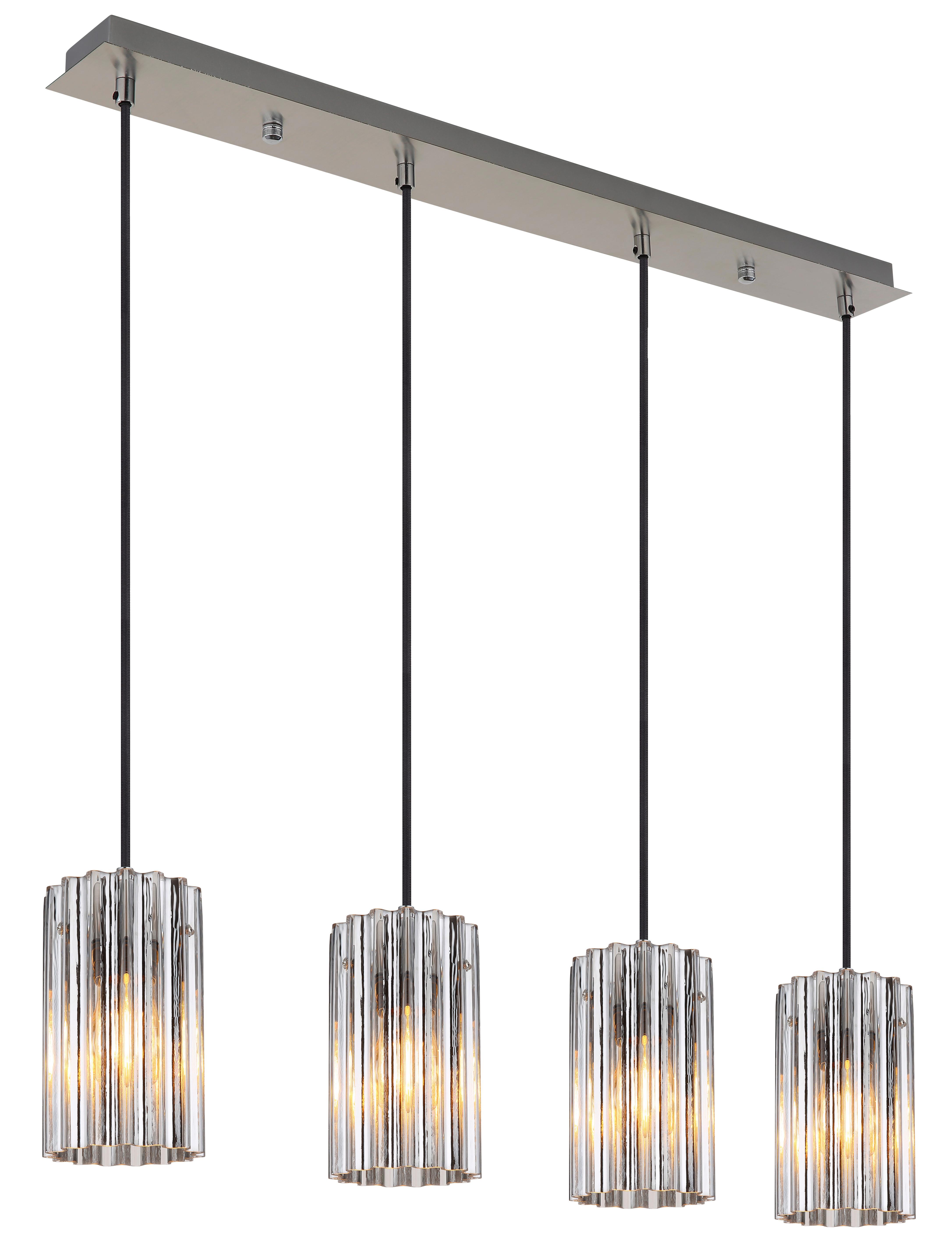 Viseća Svjetiljka Boja Nikla - boje nikla/prozirno, Design, staklo/metal (80/11,5/120cm) - Globo