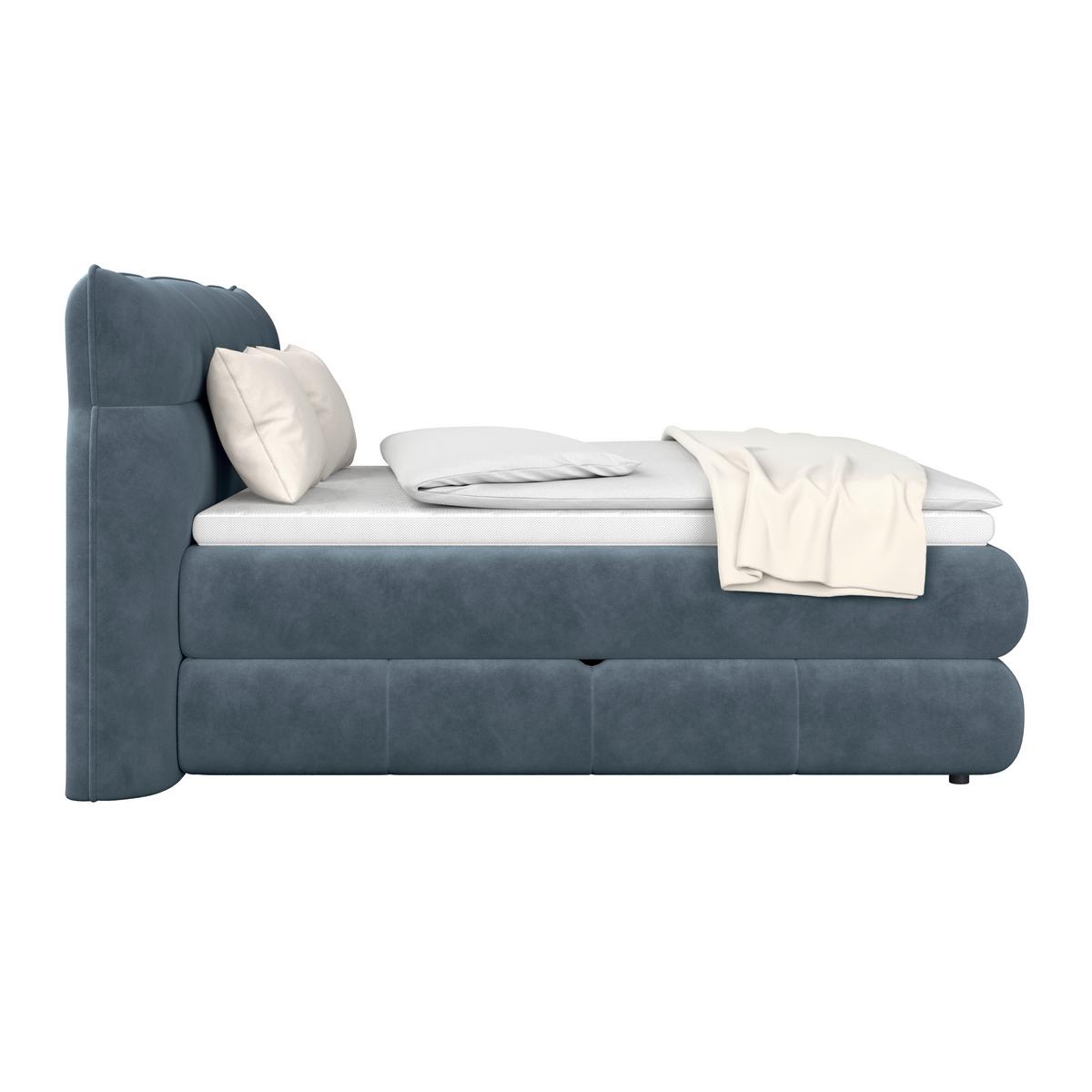 Boxspring Krevet Carmelo - zelena/crna, Trendi, tekstil/plastika (160/200cm) - Premium Living