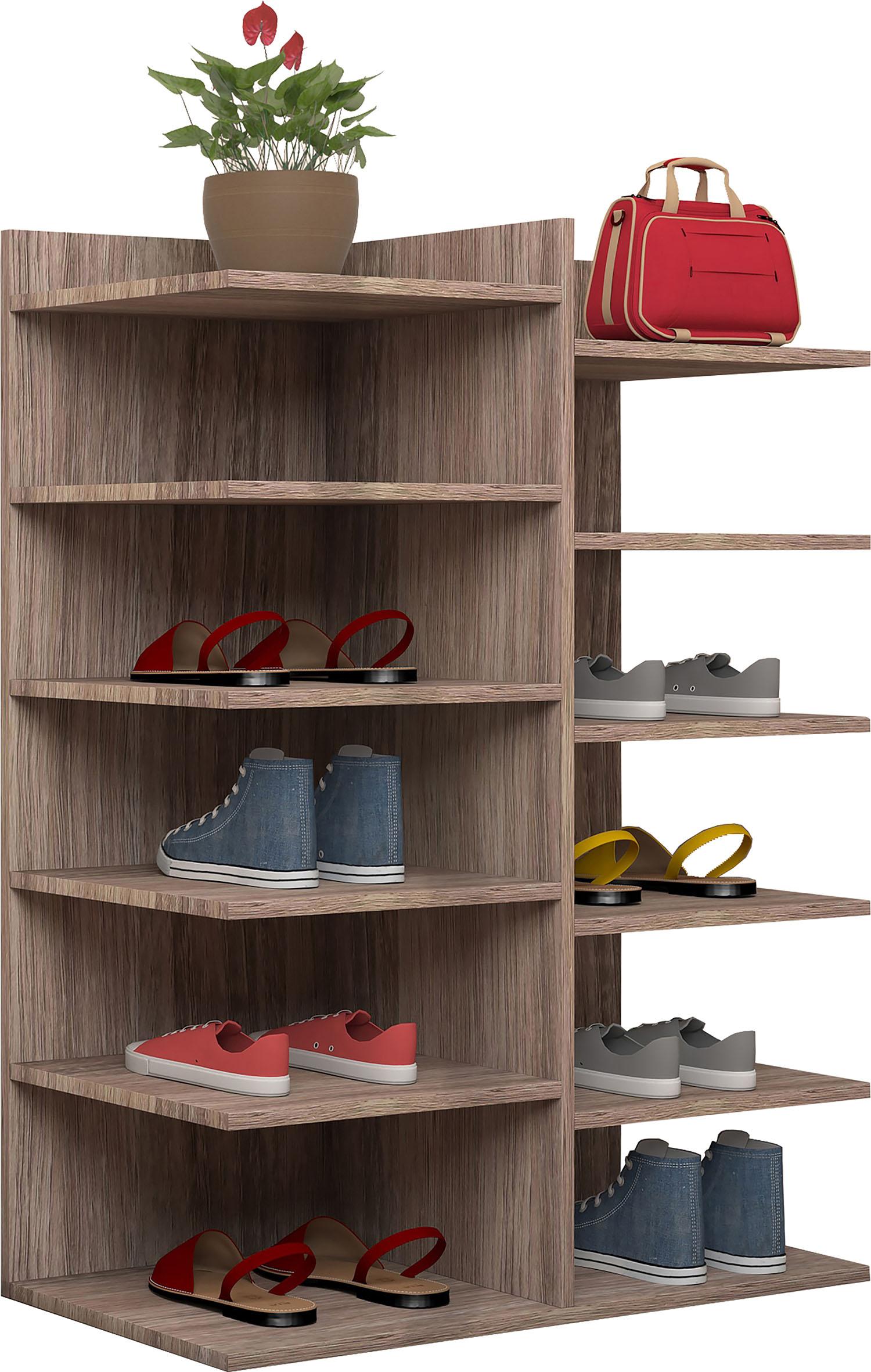Schuhregal Enosa Sonoma Eiche ca. 60x80x30 cm - Sonoma Eiche, Basics, Holzwerkstoff (60/80/30cm) - MID.YOU