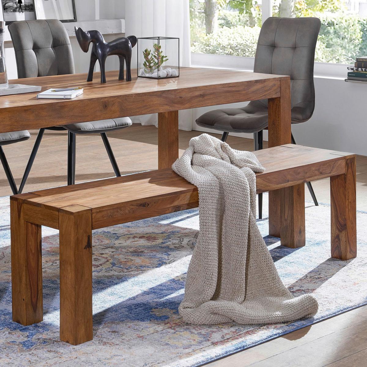 SITZBANK 1L1L - Sheeshamfarben, MODERN, Holz (140/45/35cm) - MID.YOU