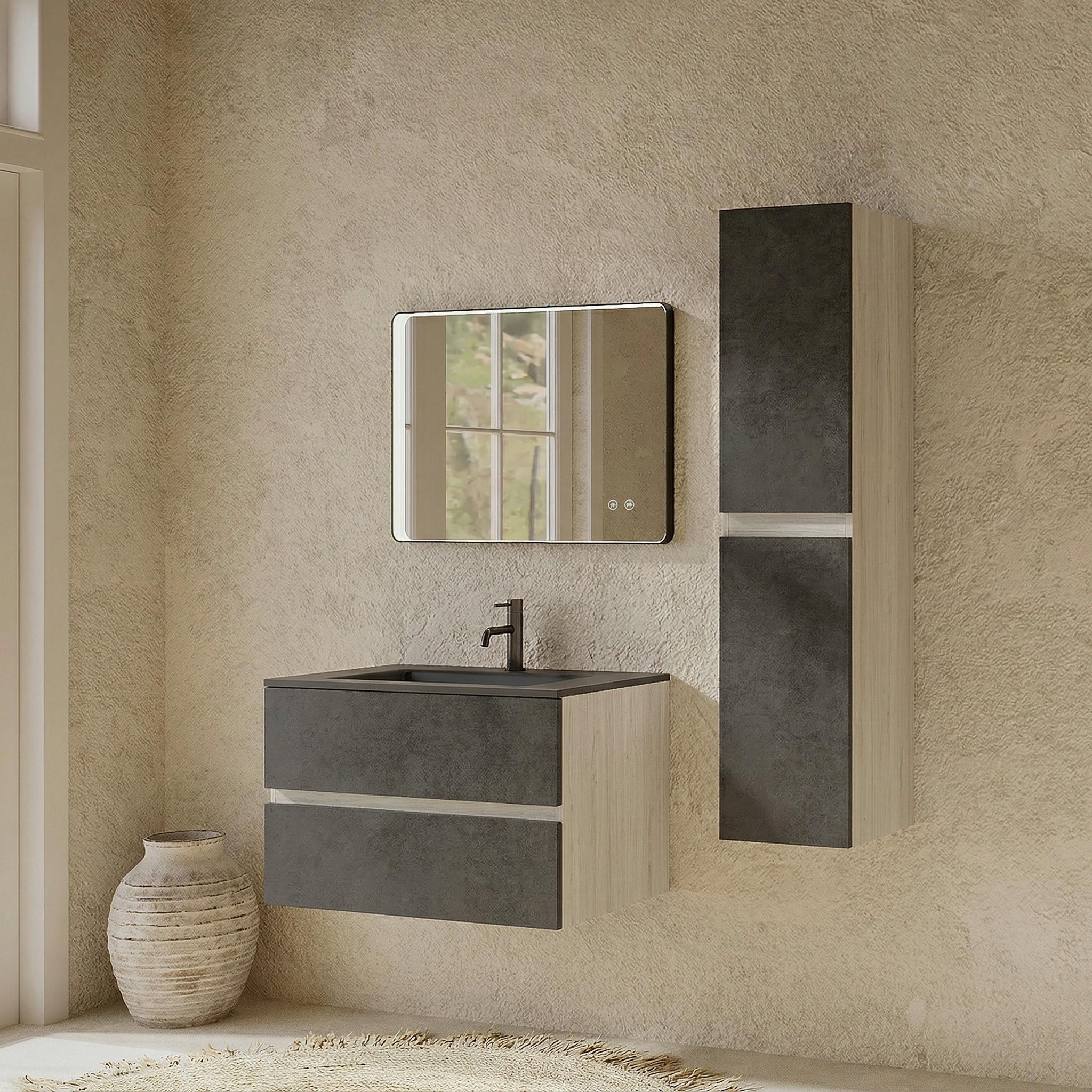 Element Ispod Umivaonika Easy - hrast Bianco/siva, Moderno, drvni materijal (80/51/46cm)