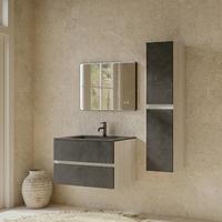 Element Ispod Umivaonika Easy - hrast Bianco/siva, Moderno, drvni materijal (80/51/46cm)