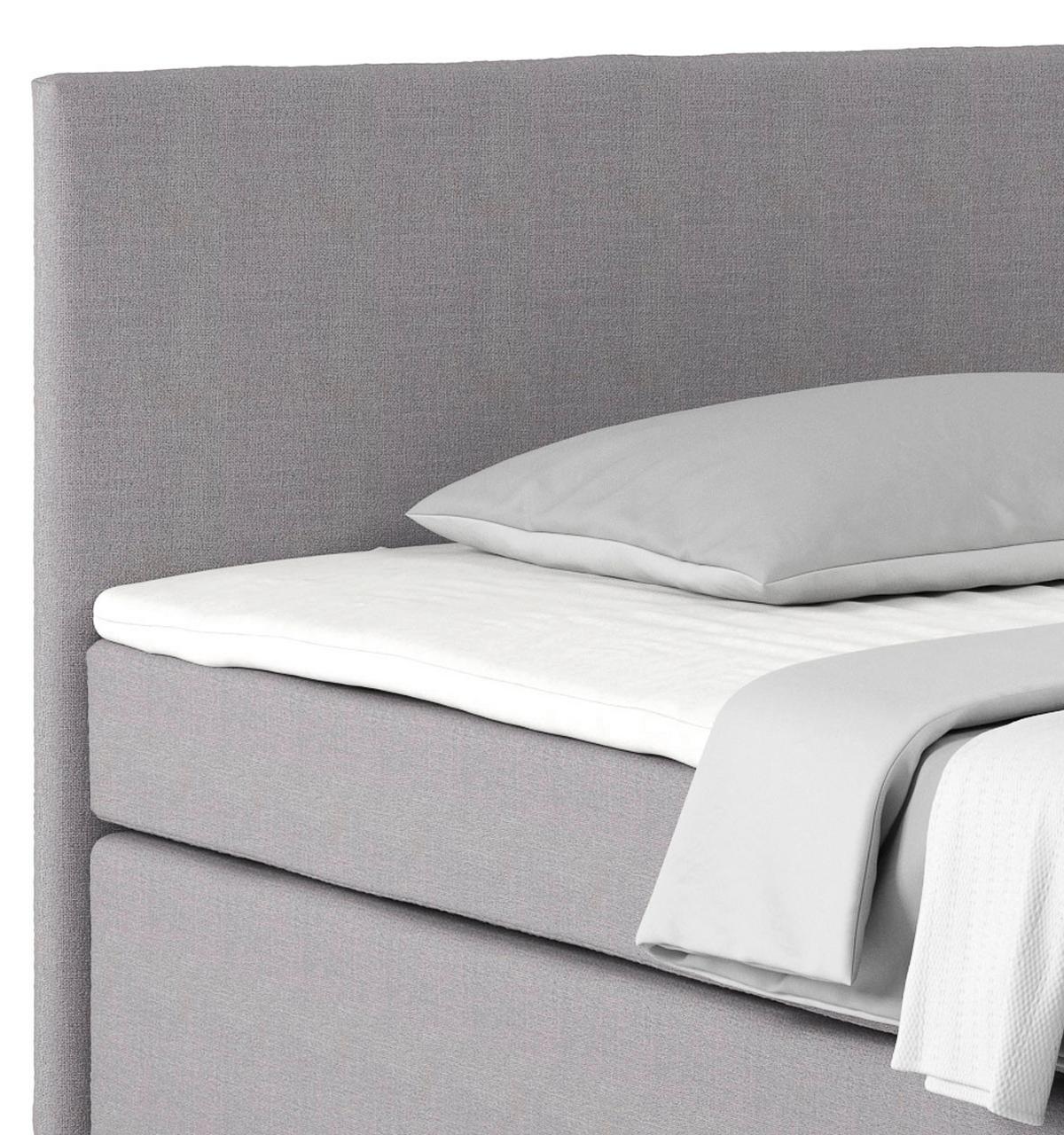 Boxspring Krevet Nero - boje kroma/sivo-bež, Konvencionalno, tekstil/metal (140/200cm) - Best Price