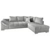 Wohnlandschaft Alvito Silberfarben Nylon/Mikrofaser - Silberfarben, Design, Holz/Textil (298/202cm) - MID.YOU