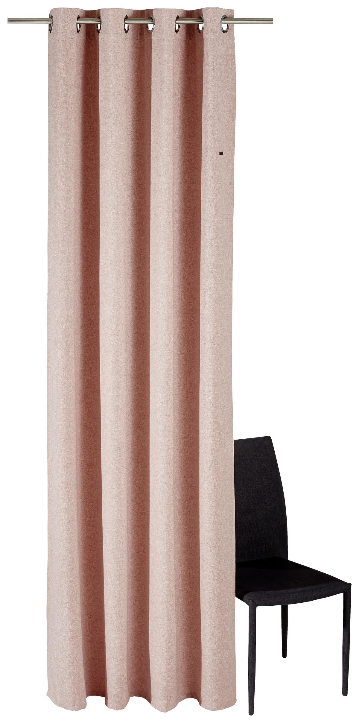 ZASŁONA NA PRZELOTKACH E-HARP ESPRIT - brudny róż, Basics, tkanina (140/250cm) - Esprit